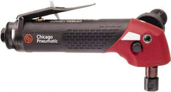 Chicago Pneumatic - 1/4" Collet, Angle Handle, Straight Air Die Grinder - 12,000 RPM, Rear Exhaust, 6 CFM, 2.3 hp, 90 psi, 3/8" Inlet - Eagle Tool & Supply