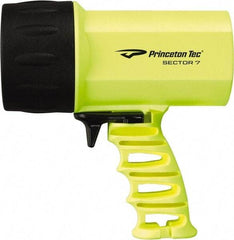 Princeton Tec - White LED Bulb, 700 Lumens, Spotlight/Lantern Flashlight - Neon Yellow Plastic Body, 8 C Alkaline Batteries Included - Eagle Tool & Supply