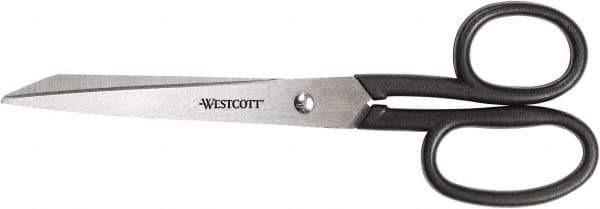 Westcott - 3-1/2" LOC, 8" OAL Stainless Steel Standard Standard - Plastic Straight Handle, For General Purpose Use - Eagle Tool & Supply