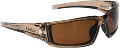 Uvex - Espresso Lenses, Framed Polarized Glasses - Scratch Resistant, Size Universal, Wrap Around - Eagle Tool & Supply