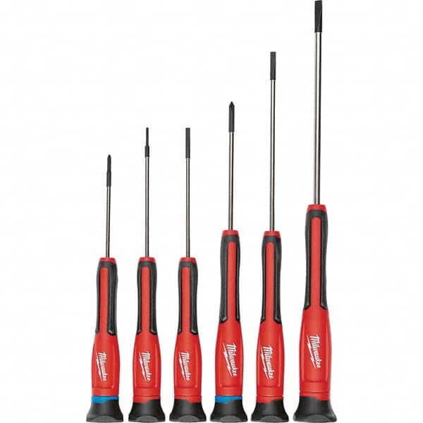 Milwaukee Tool - Screwdriver Sets Screwdriver Types Included: Slotted & Phillips Number of Pieces: 6 - Eagle Tool & Supply