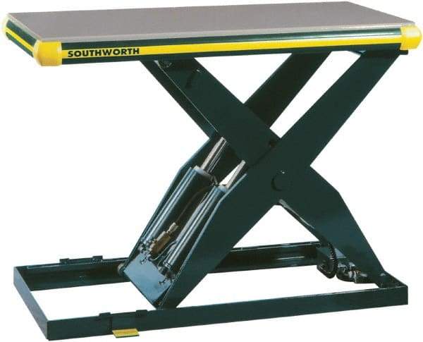 Southworth - 4,000 Lb Capacity Hydraulic Scissor Lift Table - 6-3/4" to 42-3/4" Lift Height, 48" Platform Length x 24" Platform Width - Eagle Tool & Supply