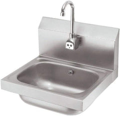 Krowne - 10" Long x 14" Wide Inside, 1 Compartment, Grade 304 Stainless Steel Hand Sink with Electronic Faucet - 20 Gauge, 15" Long x 16" Wide x 14" High Outside, 6" Deep - Eagle Tool & Supply