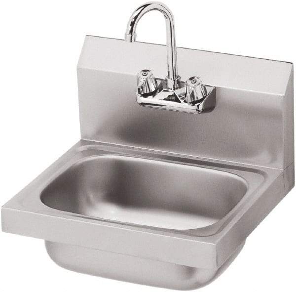 Krowne - 14" Long x 10" Wide Inside, 1 Compartment, Grade 304 Stainless Steel Hand Sink - 20 Gauge, 15" Long x 16" Wide x 6" High Outside, 6" Deep - Eagle Tool & Supply