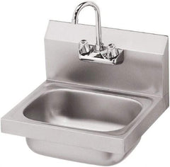 Krowne - 14" Long x 10" Wide Inside, 1 Compartment, Grade 304 Stainless Steel Hand Sink - 20 Gauge, 15" Long x 16" Wide x 6" High Outside, 6" Deep - Eagle Tool & Supply