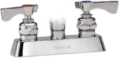 Krowne - Deck Mount, Spoutless Faucet Body Only - Two Handle, Color Coded, Blade Handle, Spoutless, No Drain - Eagle Tool & Supply