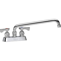 Krowne - Deck Mount, Low Arc Deck Mount Faucet - Two Handle, Color Coded, Blade Handle, Swing Spout and Nozzle, No Drain - Eagle Tool & Supply