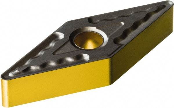 Sandvik Coromant - VNMG332 QM Grade 4305 Carbide Turning Insert - TiCN/Al2O3/TiN Finish, 35° Diamond, 3/8" Inscr Circle, 3/16" Thick, 1/32" Corner Radius - Eagle Tool & Supply