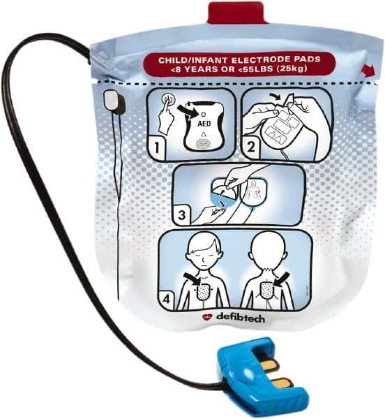 Defibtech - Pediatric CPR Pad - Compatible With Lifeline VIEW AED - Eagle Tool & Supply