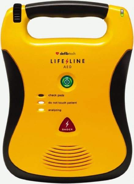 Defibtech - AED Program Management Adult Pad Defibrillator - 9 Volt and Nonrechargeable Lithium Battery Included - Eagle Tool & Supply