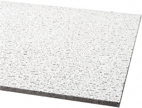 Armstrong World - 48" Long x 24" Wide, Wet-Formed Mineral Fiber Acoustic Ceiling Tile - ASTM E1264 Specification, White - Eagle Tool & Supply