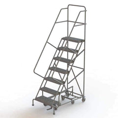 TRI-ARC - Rolling & Wall Mounted Ladders & Platforms Type: All-Directional Ladder Style: Forward Descent 50 Degree Incline - Eagle Tool & Supply