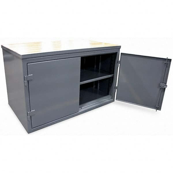Strong Hold - Stationary Work Benches, Tables Type: Work Bench Top Material: Maple work surface 1-3/4" thick - Eagle Tool & Supply
