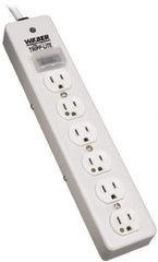 Tripp-Lite - 6 Outlets, 120 VAC15 Amps, 6' Cord, Power Outlet Strip - Floor, Keyhole Mount, 5-15 NEMA Configuration, 2-1/2" Strip - Eagle Tool & Supply