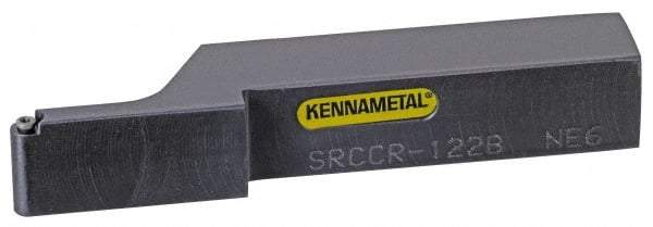 Kennametal - SRCC, Right Hand Cut, 3/4" Shank Height x 3/4" Shank Width, Neutral Rake Indexable Turning Toolholder - 4-1/2" OAL, RC..21.5. Insert Compatibility, Series Screw-On - Eagle Tool & Supply