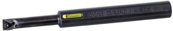 Kennametal - 15.24mm Min Bore Diam, 203.2mm OAL, 1/2" Shank Diam, E-STUN Indexable Boring Bar - T221P Insert, Screw Holding Method - Eagle Tool & Supply