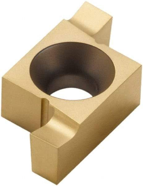 Seco - 26326ER FG Grade CP500, 0.3" Cutting Width Carbide Grooving Insert - 0.3" Max Depth of Cut, Right Hand, TiAlN/TiN Finish - Eagle Tool & Supply