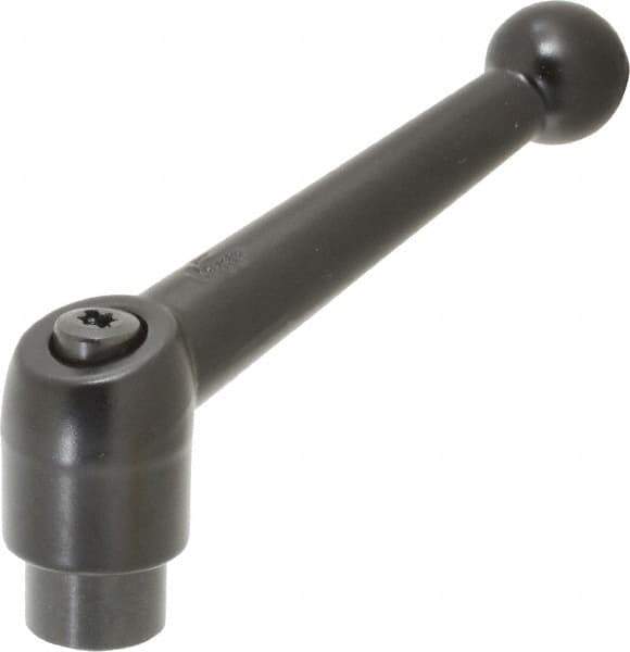 KIPP - 5/16-18, 0.83" Hub Diam, Zinc Die Cast (Steel Components) Tapped Adjustable Clamping Lever - 3.54" OAL, 2.26" High, 0.55" Hole Depth - Eagle Tool & Supply