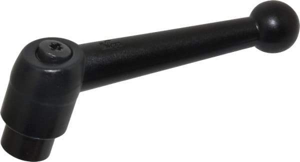 KIPP - 3/8-16, 0.83" Hub Diam, Zinc Die Cast (Steel Components) Tapped Adjustable Clamping Lever - 3.54" OAL, 2.26" High, 0.55" Hole Depth - Eagle Tool & Supply