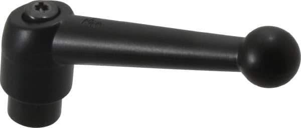 KIPP - M10 x 1.5, 21mm Hub Diam, Zinc Die Cast (Steel Components) Tapped Adjustable Clamping Lever - 90mm OAL, 57.5mm High, 14mm Hole Depth - Eagle Tool & Supply