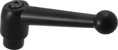 KIPP - M10 x 1.5, 21mm Hub Diam, Zinc Die Cast (Steel Components) Tapped Adjustable Clamping Lever - 90mm OAL, 57.5mm High, 14mm Hole Depth - Eagle Tool & Supply