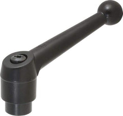 KIPP - M12 x 1.75, 30mm Hub Diam, Zinc Die Cast (Steel Components) Tapped Adjustable Clamping Lever - 126mm OAL, 79mm High, 23mm Hole Depth - Eagle Tool & Supply