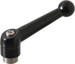 KIPP - 1/4-20, 0.71" Hub Diam, Zinc Die Cast (Stainless Steel Components) Tapped Adjustable Clamping Lever - 2.87" OAL, 1.79" High, 0.47" Hole Depth - Eagle Tool & Supply