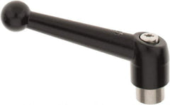 KIPP - 5/16-18, 0.83" Hub Diam, Zinc Die Cast (Stainless Steel Components) Tapped Adjustable Clamping Lever - 3.54" OAL, 2.26" High, 0.55" Hole Depth - Eagle Tool & Supply