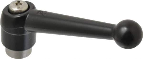 KIPP - 3/8-16, 0.98" Hub Diam, Zinc Die Cast (Stainless Steel Components) Tapped Adjustable Clamping Lever - 4-1/4" OAL, 2.64" High, 0.67" Hole Depth - Eagle Tool & Supply