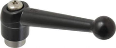 KIPP - 3/8-16, 0.98" Hub Diam, Zinc Die Cast (Stainless Steel Components) Tapped Adjustable Clamping Lever - 4-1/4" OAL, 2.64" High, 0.67" Hole Depth - Eagle Tool & Supply