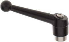 KIPP - M16 x 2.0, 30mm Hub Diam, Zinc Die Cast (Stainless Steel Components) Tapped Adjustable Clamping Lever - 126mm OAL, 79mm High, 23mm Hole Depth - Eagle Tool & Supply