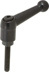 KIPP - M x 5 x 0.8, 13mm Hub Diam, Zinc Die Cast (Steel Components) Metric Threaded Stud Adjustable Clamping Lever - 25mm Stud Length, 46mm OAL, 32.5mm High - Eagle Tool & Supply