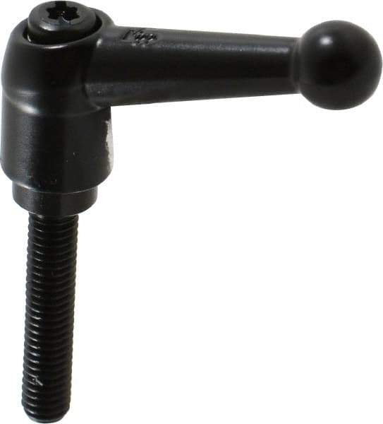 KIPP - M6 x 1.0, 13mm Hub Diam, Zinc Die Cast (Steel Components) Metric Threaded Stud Adjustable Clamping Lever - 30mm Stud Length, 46mm OAL, 32.5mm High - Eagle Tool & Supply