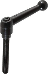 KIPP - 3/8-16, 0.71" Hub Diam, Zinc Die Cast (Steel Components) Threaded Stud Adjustable Clamping Lever - 2.36" Stud Length, 2.87" OAL, 1.79" High - Eagle Tool & Supply