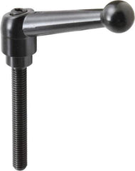 KIPP - M8 x 1.25, 18mm Hub Diam, Zinc Die Cast (Steel Components) Metric Threaded Stud Adjustable Clamping Lever - 60mm Stud Length, 73mm OAL, 45.5mm High - Eagle Tool & Supply