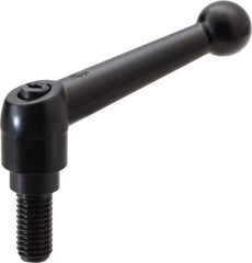 KIPP - M10 x 1.5, 18mm Hub Diam, Zinc Die Cast (Steel Components) Metric Threaded Stud Adjustable Clamping Lever - 20mm Stud Length, 73mm OAL, 45.5mm High - Eagle Tool & Supply
