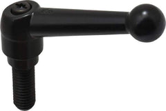 KIPP - M10 x 1.5, 18mm Hub Diam, Zinc Die Cast (Steel Components) Metric Threaded Stud Adjustable Clamping Lever - 25mm Stud Length, 73mm OAL, 45.5mm High - Eagle Tool & Supply