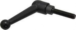 KIPP - 3/8-16, 0.83" Hub Diam, Zinc Die Cast (Steel Components) Threaded Stud Adjustable Clamping Lever - 1.57" Stud Length, 3.54" OAL, 2.26" High - Eagle Tool & Supply