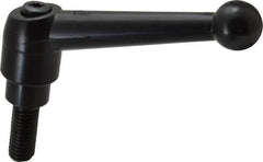 KIPP - M10 x 1.5, 21mm Hub Diam, Zinc Die Cast (Steel Components) Metric Threaded Stud Adjustable Clamping Lever - 25mm Stud Length, 90mm OAL, 57.5mm High - Eagle Tool & Supply