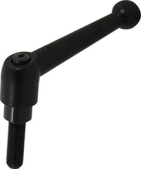 KIPP - M10 x 1.5, 21mm Hub Diam, Zinc Die Cast (Steel Components) Metric Threaded Stud Adjustable Clamping Lever - 30mm Stud Length, 90mm OAL, 57.5mm High - Eagle Tool & Supply