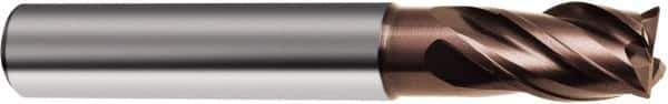 Guhring - 1", 4 Flute, Single End, Solid Carbide, Corner Chamfer End Mill - 4" OAL, Right Hand Flute, 1-1/2" LOC, Right Hand Cut - Eagle Tool & Supply