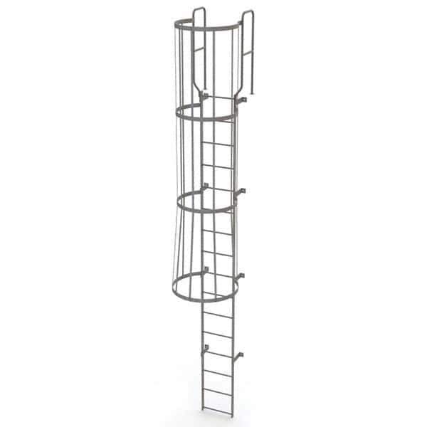 TRI-ARC - Rolling & Wall Mounted Ladders & Platforms Type: Fixed Ladder Style: Safety Cage - Eagle Tool & Supply