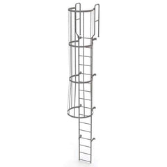TRI-ARC - Rolling & Wall Mounted Ladders & Platforms Type: Fixed Ladder Style: Safety Cage - Eagle Tool & Supply