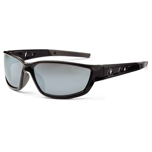 Kvasir Silver Mirror Lens Black Safety Glasses - Eagle Tool & Supply