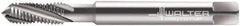 Walter-Prototyp - #8-32 UNC 3 Flute 2B Modified Bottoming Spiral Flute Tap - Powdered Metal, Bright Finish, 63mm OAL, Right Hand Flute, Right Hand Thread, Series 224102 - Exact Industrial Supply