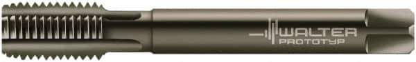 Walter-Prototyp - 7/16-14 UNC 2B 4 Flute Nitride/Oxide Finish Powdered Metal Straight Flute Machine Tap - Modified Bottoming, Right Hand Thread, 100mm OAL, 20mm Thread Length, Oversize - Exact Industrial Supply