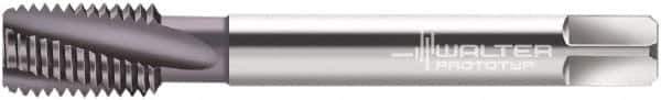 Walter-Prototyp - M16x2.00 Metric 4 Flute 6HX Modified Bottoming Spiral Flute Tap - Powdered Metal, AlCrN Finish, 110mm OAL, Right Hand Flute, Right Hand Thread, Series 2046663 - Eagle Tool & Supply