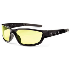 Kvasir Yellow Lens Black Safety Glasses - Eagle Tool & Supply