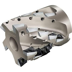 Walter - 12 Inserts, 63mm Cut Diam, 27mm Arbor Diam, 47mm Max Depth of Cut, Indexable Square-Shoulder Face Mill - 69mm High, AD.. 1807.. Insert Compatibility, Through Coolant, Series Xtra-tec - Eagle Tool & Supply