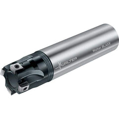 Walter - 25mm Cut Diam, 8mm Max Depth of Cut, 25mm Shank Diam, 200mm OAL, Indexable Square Shoulder End Mill - Multiple Insert Styles, Cylindrical Shank, 90° Lead Angle, Through Coolant, Series Blaxx - Eagle Tool & Supply